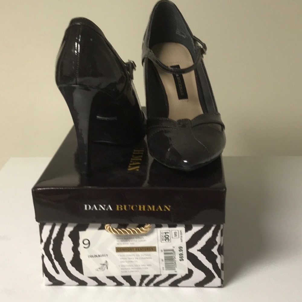 Dana Buchman grey heels.
